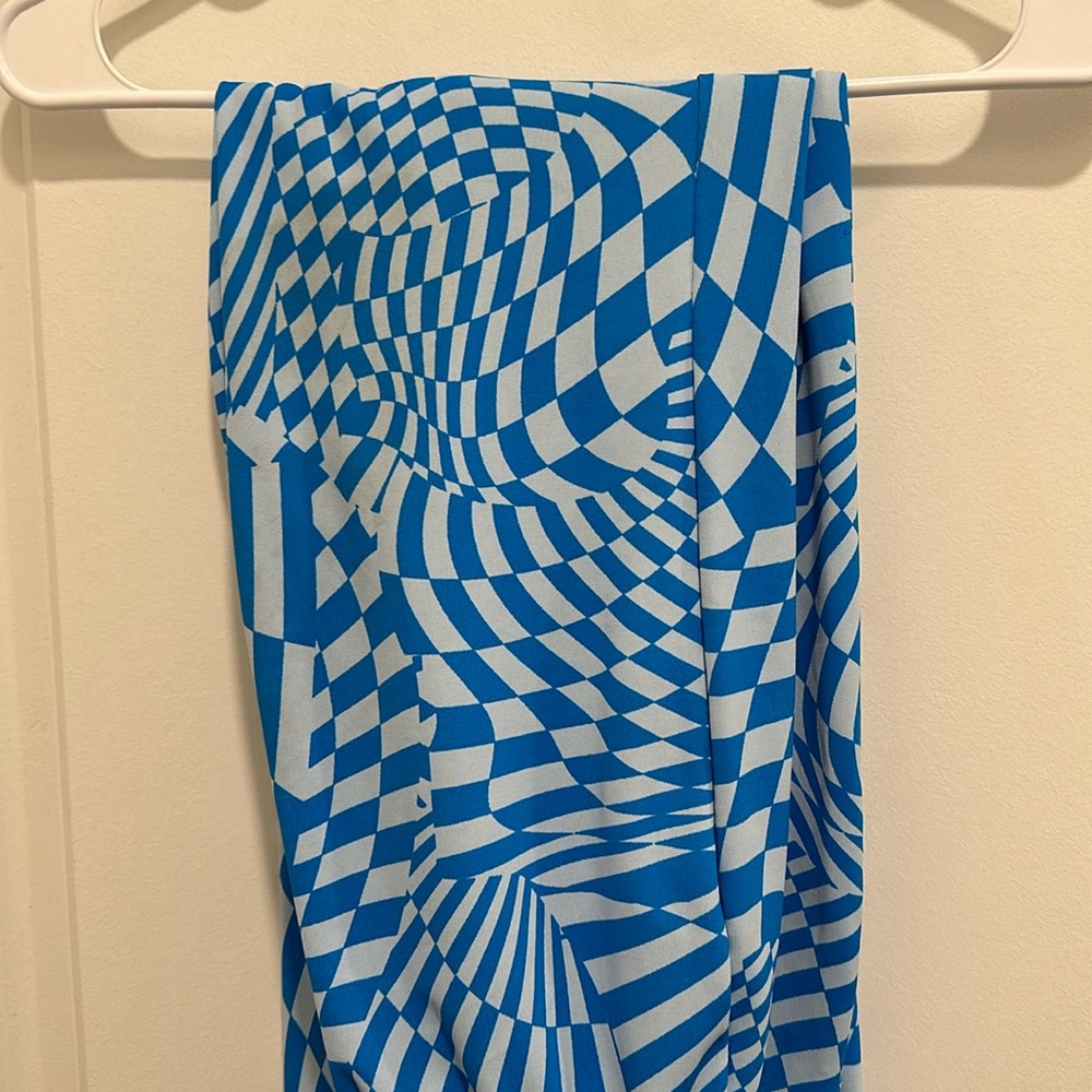 Patterned flared stretchy pants